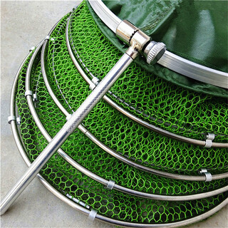 Qingcheng fish protective fishing competition net bag stainless steel glued universal fishing protective net anti-hanging quick-drying black pit fishing gear 30cm 1.6m 25#1.6m free package + needle stop