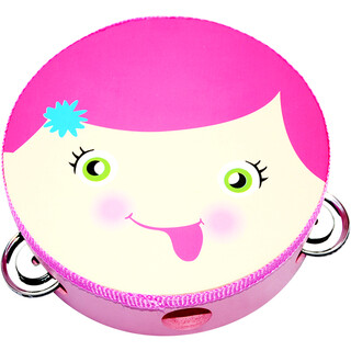 Internet boy qibei children's xinjiang dance props orff professional percussion drummer rattle drum music kindergarten teacher for 14.5cm girl face