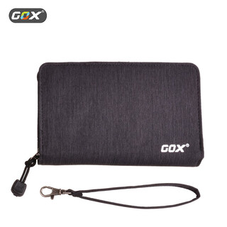 Gox all-purpose small passport bag unisex multifunctional storage bag water-repellent nylon wallet travel money clip black