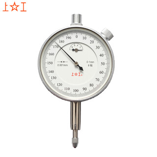 Shanggong mechanical dial indicator 0-1mm surface diameter 60mm grade 1 graduation value 0.001 indicator qg1-01