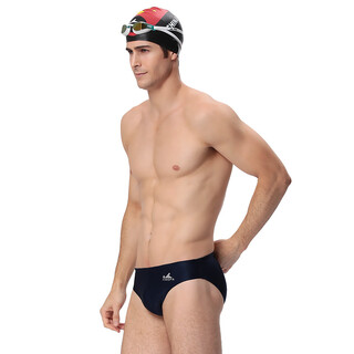 Yingfa men's triangle swimming briefs solid color racing belt to waterline student training swimming briefs 9108-2 blue m (recommended waist 60-67cm)