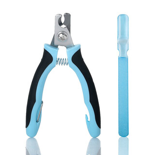 Pet and dog nail clippers, universal toenail clippers for cats and dogs, pet nail clippers, small size with file, nail clippers, pet nail clippers, universal for cats and dogs, sky blue, small size