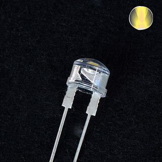 Taotimeclub 8mm/f8 straw hat led 0.5w led light-emitting diode light-emitting tube lamp beads 8mm straw hat white hair warm white (10 pcs)