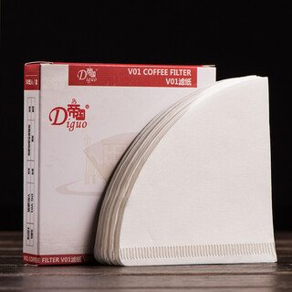 Diguo wooden coffee filter paper v60 filter cup filter paper highly permeable disposable household hand-brewed coffee filter paper small size serves 1-2 people