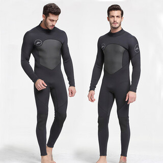 Sbart full-body waterproof men's cold-proof and warm 3mm winter swimming equipment long-sleeved trousers men's one-piece wetsuit 1070 long-sleeved one-piece 3mm 3xl recommended 178-190cm 160-180 jin jin equals 0.5 kg