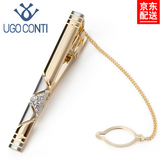 Ugo conti men's light luxury business formal wear 14k rose gold versatile tie clip collar clip valentine's day birthday gift customization