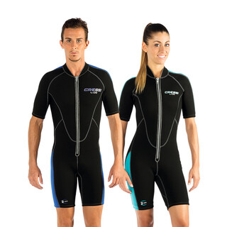Cressi italy cressi lido wetsuit for men and women, warm short 2mm snorkeling and deep diving suit for men and women, xl
