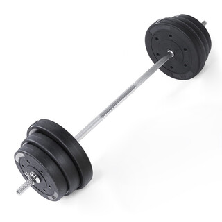 Huaya (huaya) men's rubber-coated barbell weightlifting bench press, squats and arm muscle barbell set home fitness equipment 20kg barbell (including 1.2m rod)