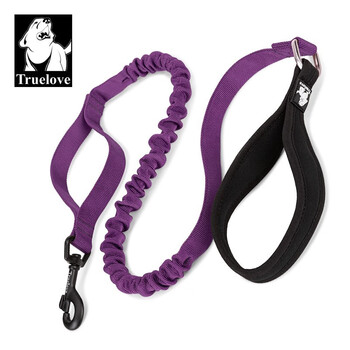 Truelove pet dog leash explosion-proof okinawa golden retriever dog chain golden retriever large dog buffer elastic rope tll2281 purple size l (width 2.5cm, length 120-160cm)