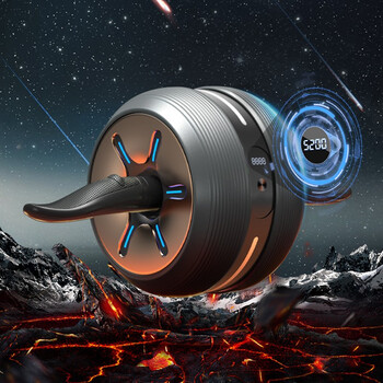 You mei youmei abdominal wheel automatic rebound smart home abdominal wheel sports equipment men's and women's silent fitness wheel abdominal muscle star gray three hall counting + intelligent rebound