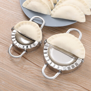 Miling stainless steel dumpling making tool kitchen handmade dumpling mold chive box dumpling making device household small dumpling holder suitable for market dumpling wrapper