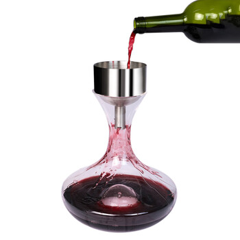 Jisite french brand red wine filter old vintage wine filter wine dregs dustproof quick decanter stainless steel stainless steel red wine filter does not include crystal pot