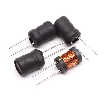 I-shaped inductor 9*12 1mh straight pin inductor power wound ferrite core plug-in inductor coil 47uh-3a-0.5 line-9*12