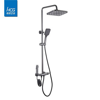 Hcg hecheng bathroom shower set gun gray faucet bf0412grg piano button switch water discharge bf0412grg (price for 10 sets or more)