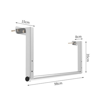 Eastscope crossbeam side-mounted aisle lengthened pull-up single lever indoor wall fitness exercise single and parallel bars for home use k133b-1 98cm straight bar/silver stainless steel