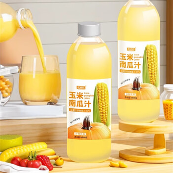 Chengyangji aseptic cold filled corn pumpkin juice 1l cereal coarse beverage drink corn juice large bottle 1l*1 bottle