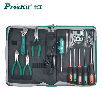 Pro skit 13-piece practical electrician tool set repair tool kit screwdriver pliers wrench welding set pk-2086g