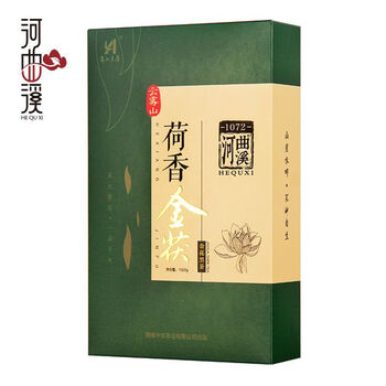 Hequxi (hequxi) black tea hunan anhua tea specialty lotus-flavored golden poria 1kg jinhua fu brick tea an 2014 lotus-flavored fu brick 1kg