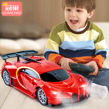 Crown nest children's toy boy new year gift 6rc remote control car toy electric bugatti racing educational toy car