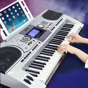 Meirkergr velocity key electronic piano 61 keys for adults, children, beginners, kindergarten teachers, multi-functional intelligent teaching home electric piano instrument + gift package + z-shaped piano stand + piano bench