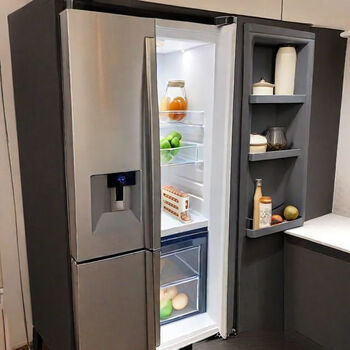 Yunmian slide rolling egg storage box storage household refrigerator side door kitchen egg taking artifact new automatic egg rolling rack cream color four layers length about 33* height about 18 1