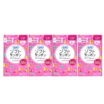 Unicharm japan imported unicharm built-in tampons for women, catheter type, day and night use, combined swimming tampons, 4 boxes of powder, 10 pieces * 4 small boxes for daily use, others