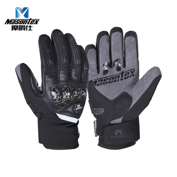 Mojuez motorcycle riding gloves carbon fiber autumn and winter waterproof and warm windproof motorcycle unisex anti-fall equipment xl