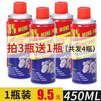 Rust remover, anti-rust lubricant, car screw and bolt loosening agent, door lock, steel and metal powerful rust removal lubricant, full box (actual delivery)