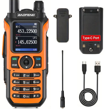 Baofeng uv-21 walkie-talkie one-click frequency matching type-c long-distance outdoor car radio orange single pack