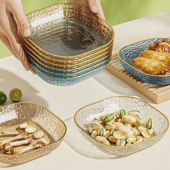 Yijuke 4-pack fruit plate, snack plate, spit bone plate, small plate, household storage plate, dried fruit plate, small plate