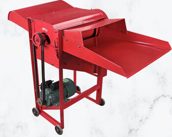 Kezitu customized household rice threshing machine 220v wheat threshing machine, wheat, rice, sorghum, soybean, millet, rapeseed grain, type 500 thickened model + high horsepower 4 kilowatt motor (