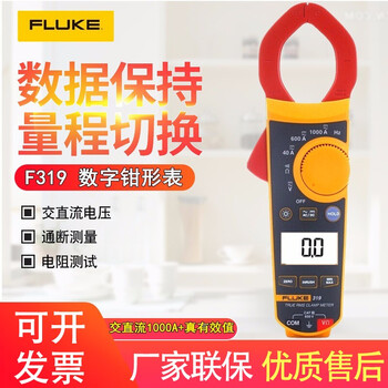 Fluke fluke clamp meter clamp ammeter clamp multimeter high precision clamp multimeter fluke319 ac/dc 1000a+true rms