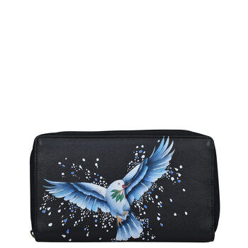 Anna by anuschka women's zippered jewelry box peace and love one size