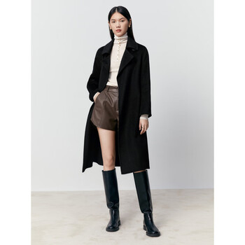 Peacebird women's winter camel velvet water wave coat a1aad4337 black xs