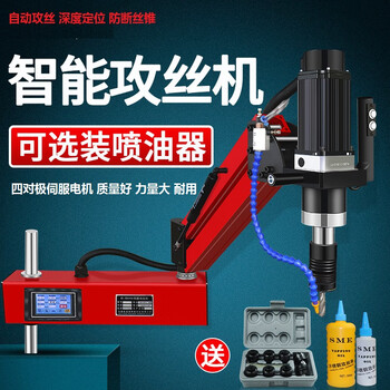 Lishi cnc electric tapping machine fully automatic cnc intelligent tapping machine small desktop cantilever four-pole servo m3-m10 vertical four-pole servo motor