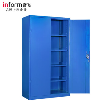 Inform heavy-duty tool cabinet metal cabinet workshop double door thickened tool cabinet mobile storage cabinet parts storage cabinet multi-functional tool cabinet without hanging board inner four-layer board