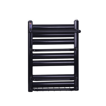 Ling yuxun customized basket radiator bathroom rack household copper-aluminum composite steel wall-mounted central heating towel rack steel towel rack + storage basket black 0.6m