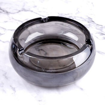 Wellsberg european crystal glass ashtray creative fashion large office living room home decoration ornaments round ash medium size