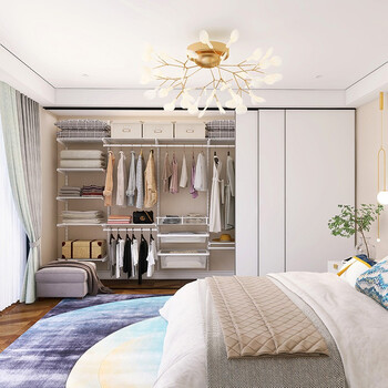 Midas metal wardrobe rack open cloakroom customized bedroom wall-mounted walk-in wall wardrobe storage rack customized special photo the specific price is subject to quotation