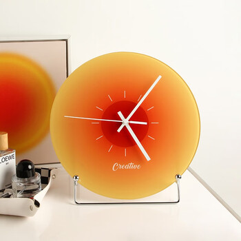 Bhm ins style sunset clock table clock living room desktop simple bedside creative clock sunset clock