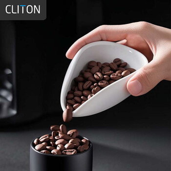 Cliton ceramic coffee bean measuring plate weighing plate coffee powder plate green bean weighing plate cooling plate sample bean display plate