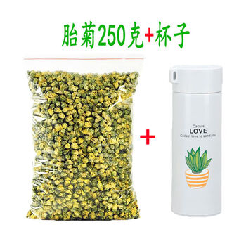 Shi fang yi tongxiang feiju king chrysanthemum tea feiju wang bulk tongxiang authentic hangzhou white chrysanthemum tea big chrysanthemum tea tribute ju original feiju 250g + cup