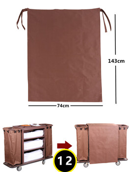 Hotel room trolley linen cart bag guest room work cart linen bag cleaning cart bag storage rag bag 12 long cover cloth