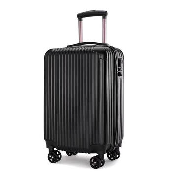 20 suitcases for men and women, college and high school students, universal wheel boarding suitcase, short trip, business trip, password zipper, black zipper, 20 inches