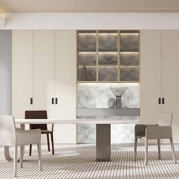 Baidu sheng carson pro european pine board whole house custom wardrobe furniture sliding door one door to top light luxury wardrobe prepayment non-commodity price