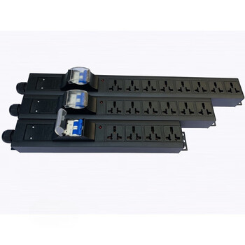 Shantou lincun high power 63a10000w12000w8000 cabinet pdu power rail industrial row socket wiring board 5-position jack 40a air open wireless 8800w