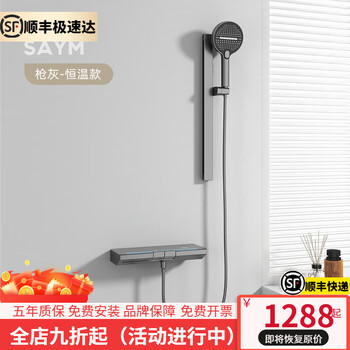 Hansgrohe germany s610 simple shower set household split all-copper bathroom rain shower simple gun ash-constant temperature model