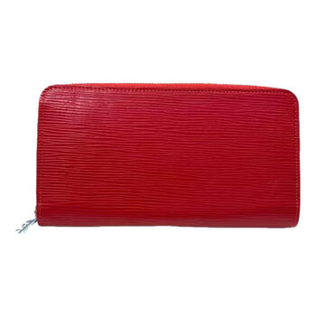 Second-hand 95 new ferragamo cross pattern full leather long women's wallet, size 19-10 95 new red wallet