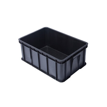 Black anti-static turnover box sorting and storage box electronic component box material parts box plastic box logistics turnover box can be equipped with a cover no. 3 turnover box outer size 360*270*135mm