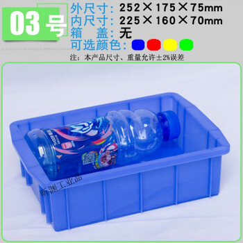 Shengrong dry turnover box blue shelf storage plastic frame square logistics box plastic box breeding water box transport frame parts box no. 03 storage box 26*17.5*7.5cm blue